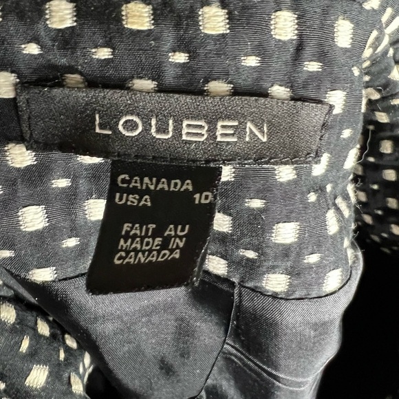 Louben black and white blazer size 10 - Picture 5 of 5